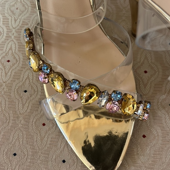 New clear heels with beautiful colored stones. - Picture 2 of 4